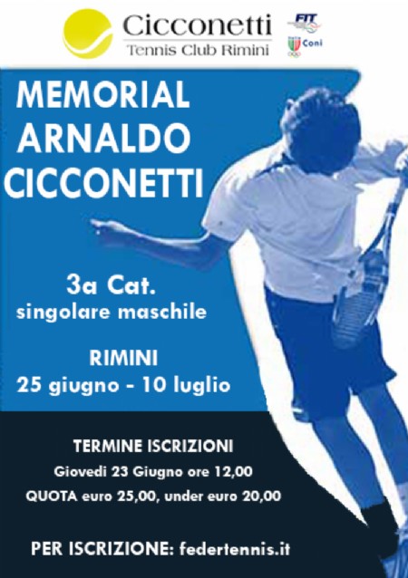Memorial Arnaldo Cicconetti 3a Cat. Singolare Maschile